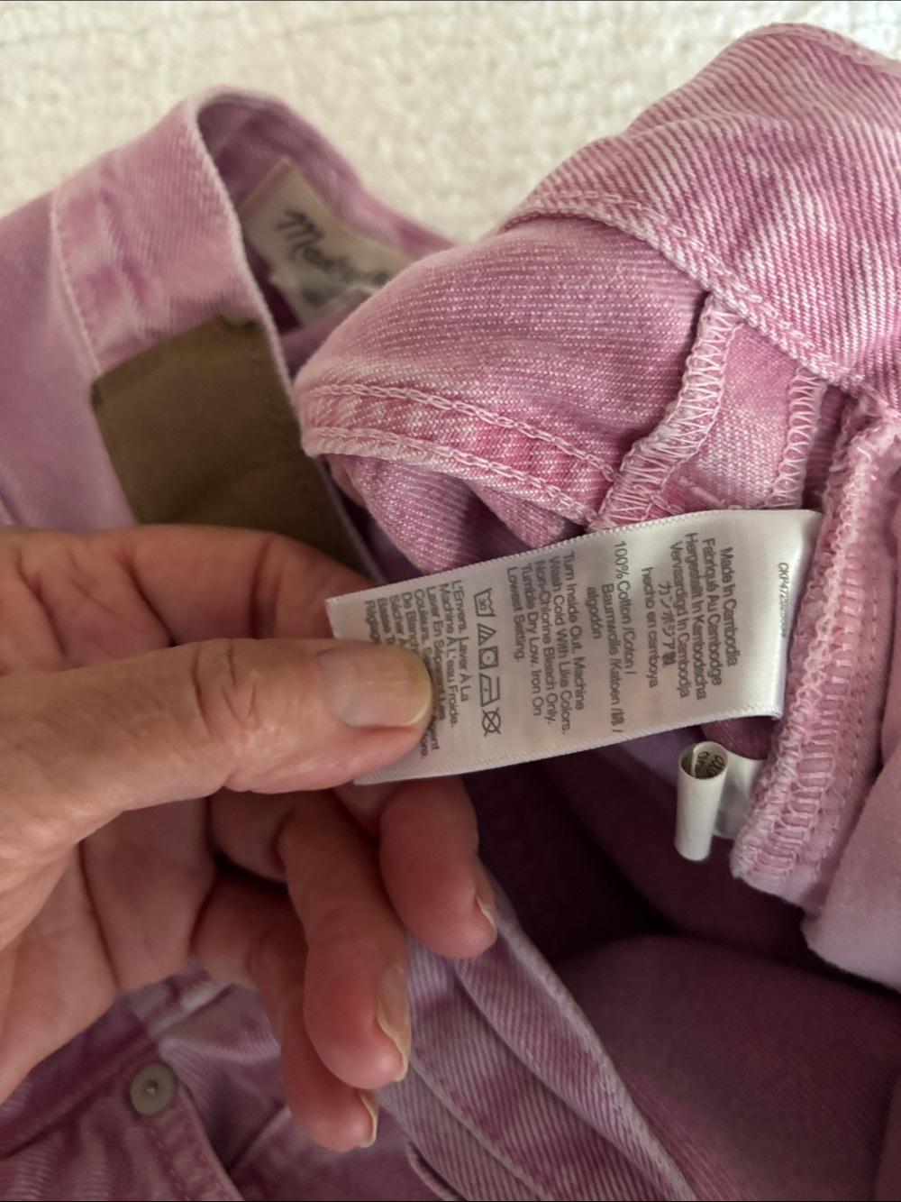 Madewell Dusty Pink Highrise Classic 5 pocket Jeans. Sz 30P - Picture 4 of 9
